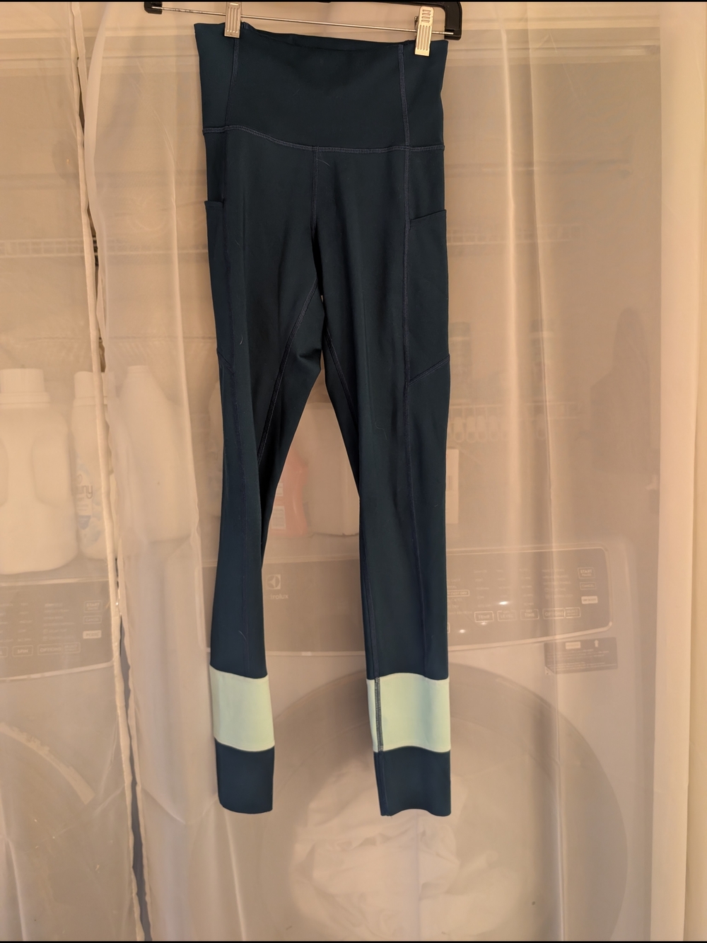 Cotopaxi Navy Leggings with Yellow Logo